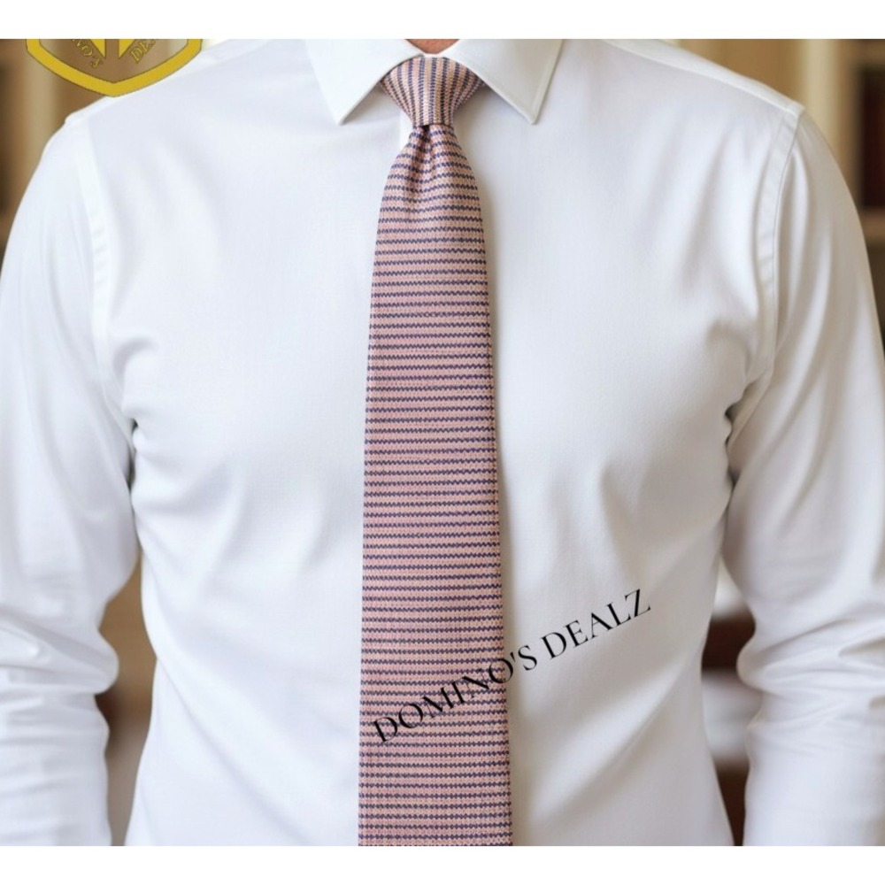 Daniel de Fasson Silk Tie Mens OS Pink Purple Gold Diamond Excellent Handmade
